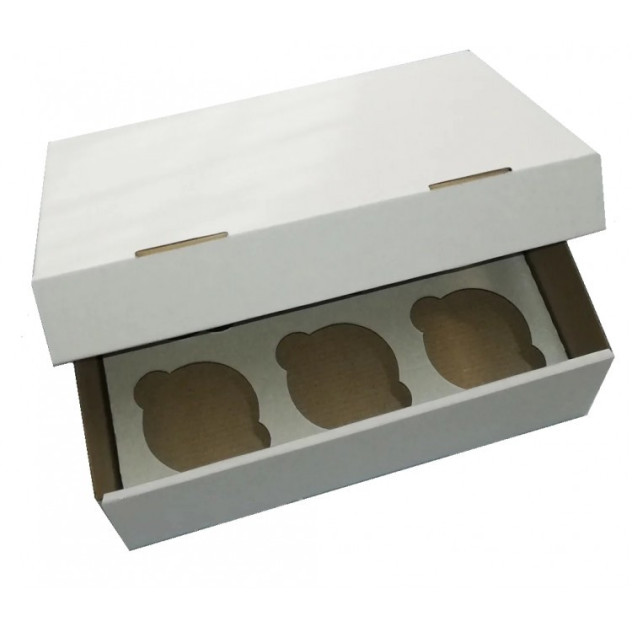 Коробки для кексів, мафінів, капкейків для 6 шт. 250х170х110 мм