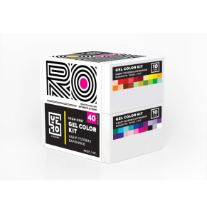 Набір гелевих харчових барвників YERO Colors 40 шт. по 10 грам