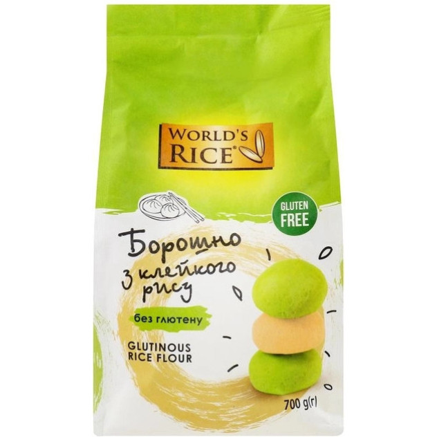 Борошно з клейкого рису World's Rice Glutinous 700 г