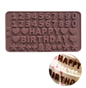 Силіконова форма для цукерок "Happy Birthday"