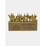 Свічки на торт "Happy Birthday" золото