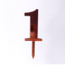 Топпер з картону "1" золото