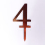 Топпер з картону "4" золото