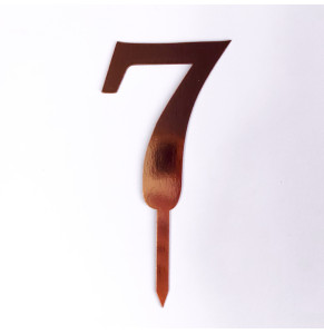 Топпер з картону "7" золото
