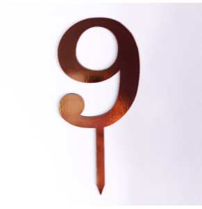 Топпер з картону "9" золото