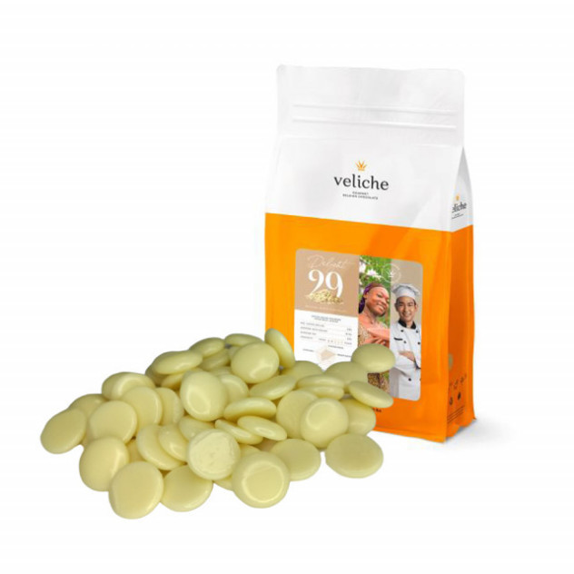 Бельгійський шоколад Veliche Gourmet білий White Delight 29% 0,5 кг