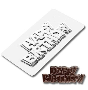 Пластикова форма для шоколаду "Happy Birthday"