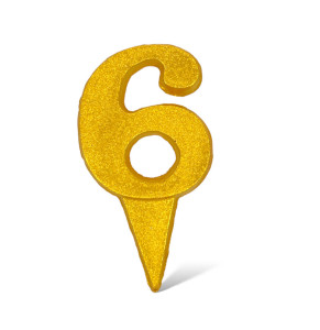 Шоколадний декор “Цифра золота 6”