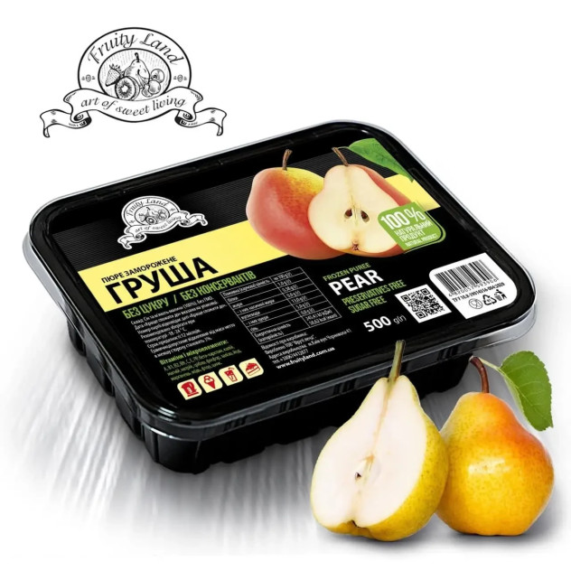 Пюре грушеве Fruityland заморожене без цукру,500 г