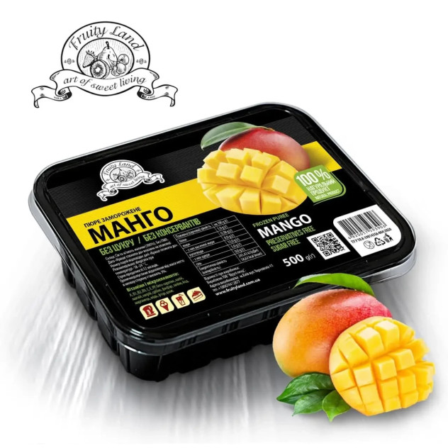Пюре з манго Fruityland заморожене без цукру,500 г