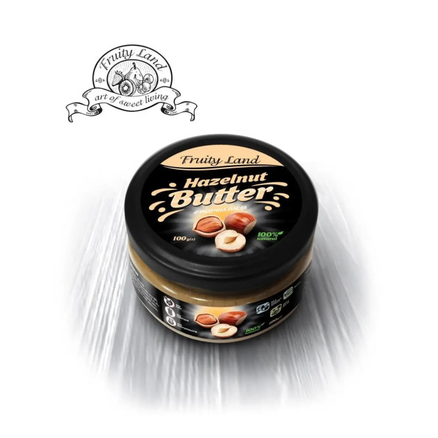 Фундучна паста 100% Fruityland натуральна без добавок,100г