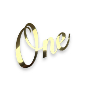 Золотий топер з полістиролу “One”