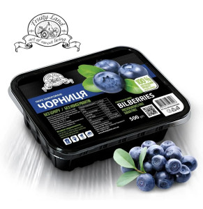 Пюре чорниця Fruityland заморожене без цукру,500 г