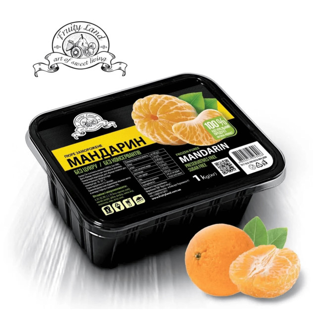 Пюре мандаринове Fruityland заморожене без цукру, 1000 г