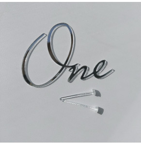 Бічний топер акриловий One (на один рік) Срібло