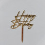 Топер акриловий Happy Birthday (З днем народження) Золото