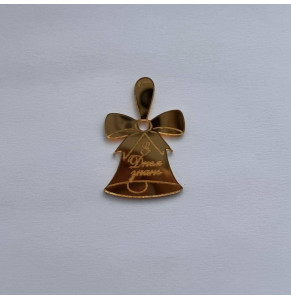 Бічний топер акриловий Дзвоник З днем знань Золото