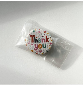 Наклейки ∅-40 мм (50 шт.) кольорова "Thank you"