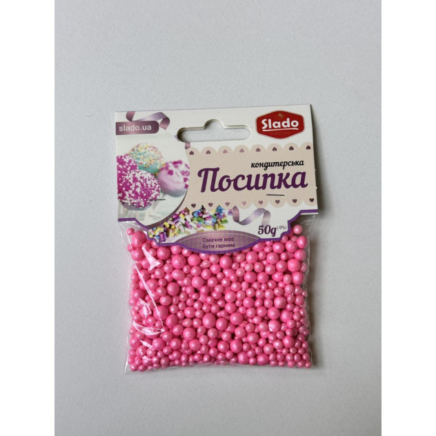 Посипка коктейль "Королівський  неоново-рожевий" 50 грам