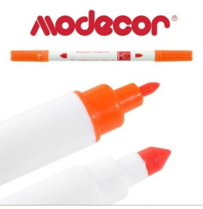 Маркер харчовий двосторонній Modecor помаранчевий