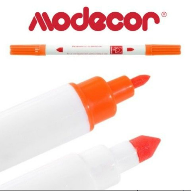 Маркер харчовий двосторонній Modecor помаранчевий