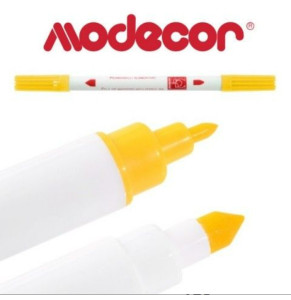 Маркер харчовий двосторонній Modecor жовтий