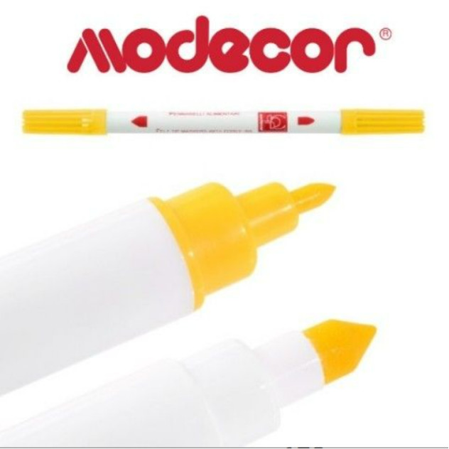Маркер харчовий двосторонній Modecor жовтий