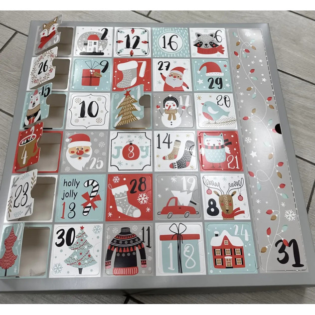 Коробка для АДВЕНТ КАЛЕНДАРЯ 427*427*50 (на 31 день)