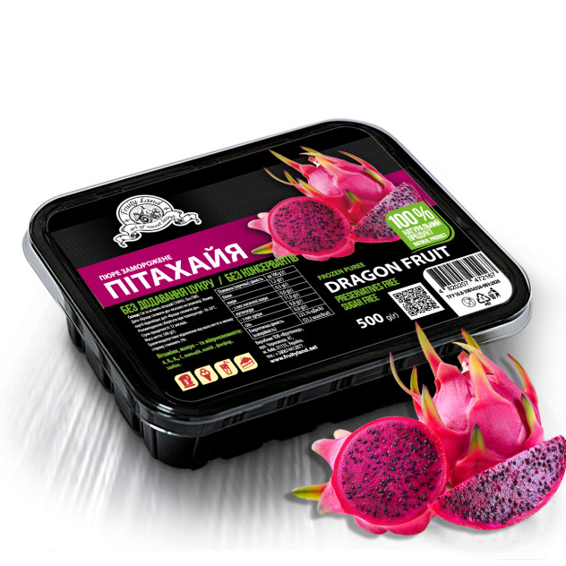 Пітахая рожева пюре FruityLand заморожене без цукру, 500г