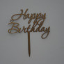 Топпер з картону Happy Birthday золото