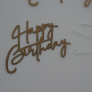 Топпер з картону Happy Birthday золото