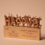 Свічки на торт "Happy Birthday" бронза