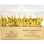 Свічки на торт "Happy Birthday" золото