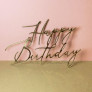 Золотий топер з полістиролу “Happy Birthday”