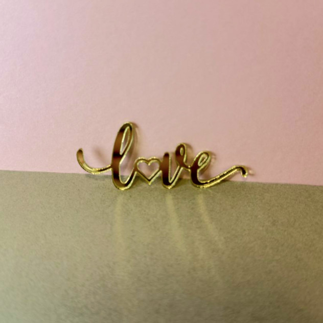 Бічний топер акриловий Love Золото
